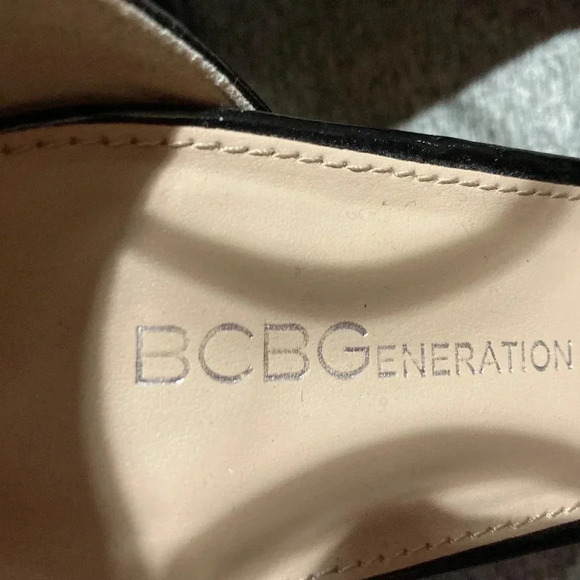 BcBgeneration Talia Black Ankle Strap Heels Size 9.5 - Picture 7 of 8